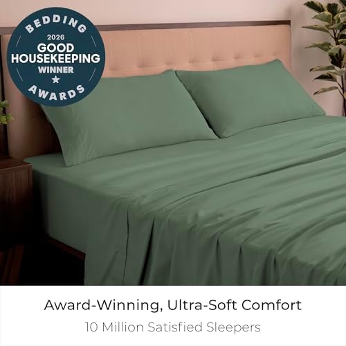 Mellanni Iconic 4-Piece, Ultra Soft Sheet Set (King, Sage)