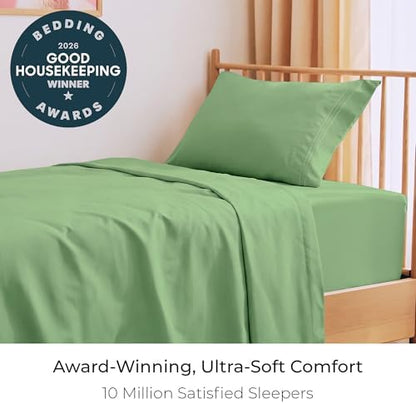 Mellanni Iconic 3-Piece, Ultra Soft Sheet Set (Twin XL, Pistachio)