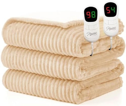 Homemate Electric Heated Heating Blanket Queen Size 84"x90" Dual Control