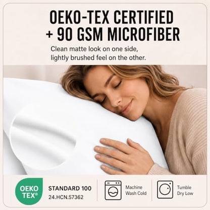 CozyLux Full Sheet Set 6-Piece, 21-Inch Deep Pocket, Soft Brushed Feel