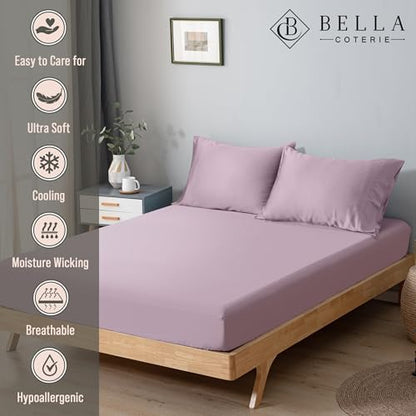Bella Coterie | Luxury Bamboo Viscose Split King Size Fitted Sheet Only