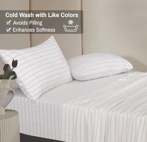 RUVANTI Flannel Sheets Full Size, Running Dots