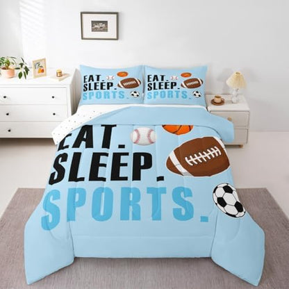 Feelyou Sports Comforter Set Toddler Size for Kids Boys Girls