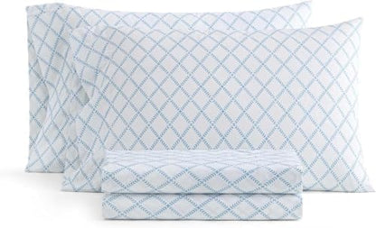 Martha Stewart - Queen Size Sheet Set with Fitted Sheet & Pillowcases