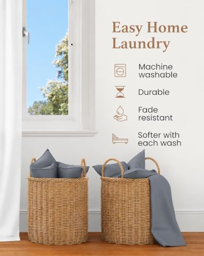 100% Egyptian Cotton Sheets King Size, 4 Piece, Slate Gray Sheets King Size