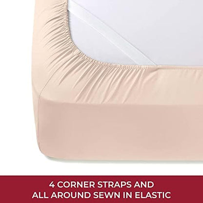 Mellanni Iconic 4-Piece, Ultra Soft Sheet Set (RV/Short Queen, Beige)