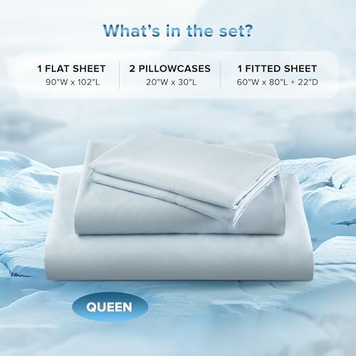 Comfort Spaces Coolmax Moisture Wicking Sheet Set, Queen Extra Deep Pocket