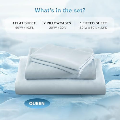 Comfort Spaces Coolmax Moisture Wicking Sheet Set, Queen Extra Deep Pocket