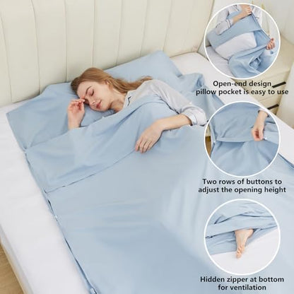 Sleeping Bag Liner, Ultralight & Compact Travel Sheet for Hotel