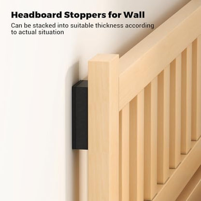 LveSunny Furniture Pads and Wall Protectors, 23Pcs EVA Foam Headboard Stoppers for Wall, Bed Stoppers for Headboard, 10Pcs (20mm Thick)+13Pcs (3mm Thick) Couch Wall Protector, Black Headboard Bumper