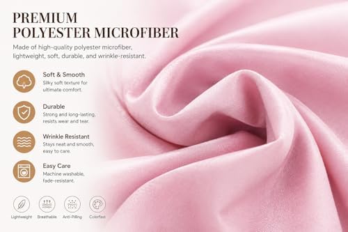 RIMELA Bed Skirt with Split Corners, Queen, 15 Inch Drop, Dusty Pink