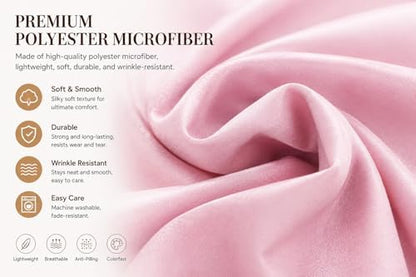 RIMELA Bed Skirt with Split Corners, Queen, 15 Inch Drop, Dusty Pink