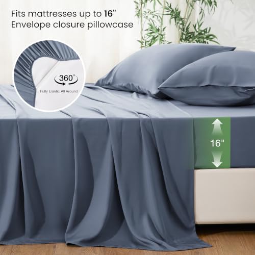 Love's cabin 100% Rayon Derived from Bamboo, King Size Sheet Set, 6 Pieces