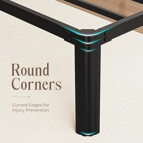 Queen Metal Bed Frame 14 Inch, Heavy Duty Platform, No Box Spring Needed