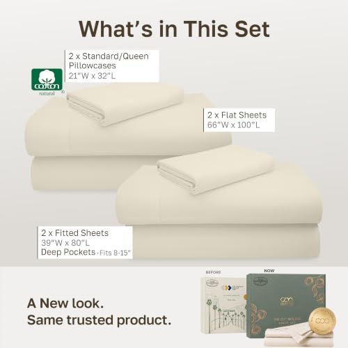 California Design Den 2 Pack 600 Thread Count Extra Long Twin Sheets Set