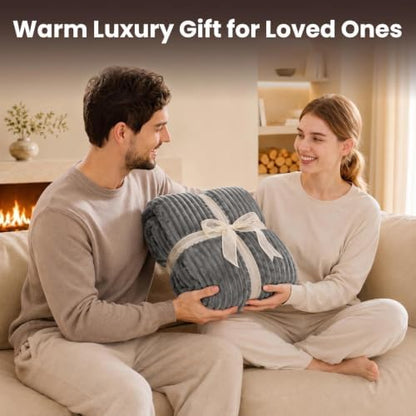 Homemate Electric Heated Heating Blanket Twin Size 62"x84" Flannel Sherpa