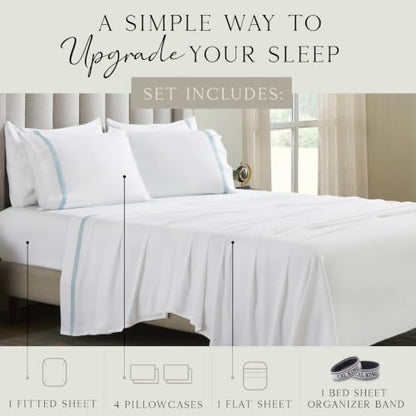 KARISSA MAE 6 Piece Luxury Bamboo Viscose California King Size Sheet Set