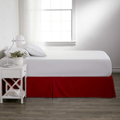Super Soft 800-TC Split Corners Queen Size Bed Skirt - 60x80+16-Inch Tailored Drop Easy Fit - Bed Skirt for Queen Beds - Center & Corner Pleats Wrinkle & Fade Resistance