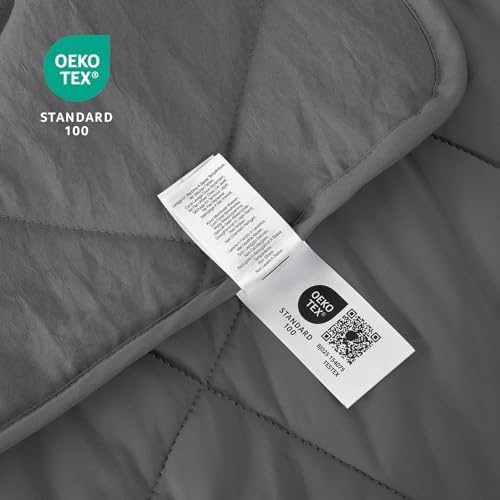 Cozy Bliss Cooling Blanket for Hot Sleepers King Size, Q-Max 0.45 Cooling Comfort, Cold Blankets for Night Sweats Sleeping, Ultra-Cool Lightweight Breathable Summer Blanket for Bed, Charcoal Grey