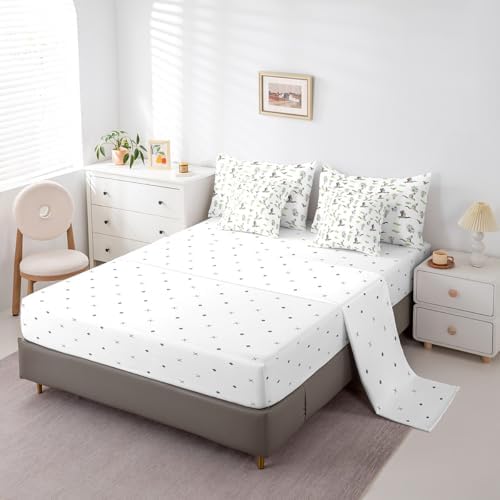 Erosebridal Mallard Duck 7 Piece Comforter Set Full Bed in A Bag Woodland Wild Duck Bedding Set for Kids Boys Girls Waterfowl Flying Ducks Sheets Rustic Farmhouse Comforter Hunting Wildlife Theme