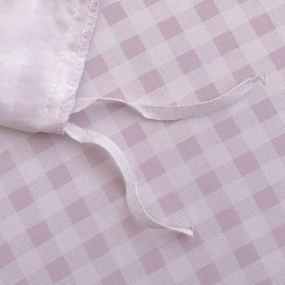 NSNLGSGC Purple Gingham Ruffle Twin Duvet Cover