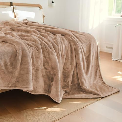 Eydna Electric Heated Blanket Full Size 72"x84",Fast Heating Throw, Soft Plush Microplush for Bed & Couch, 10 Hours Auto Off & 4 Heating Levels, Machine Washable, Gifts for Womens & Family-Dark Camel