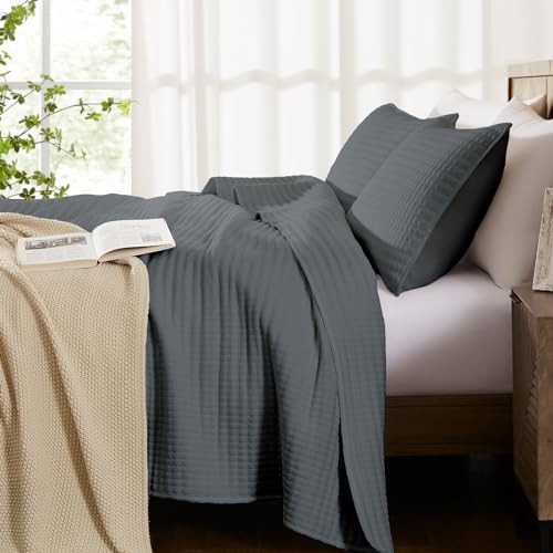 King Size Quilt-Lightweight Bedspreads Grey King Quilt Bedding Set