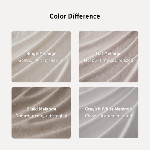 Bedsure Grayish White Queen Comforter Set, Cationic Dyed Bedding Set 3 Pcs