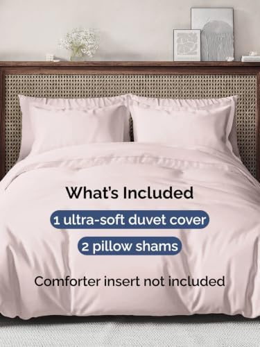 Duvet Cover King Size - 3 Piece with Zipper Closure - Lavender Pink