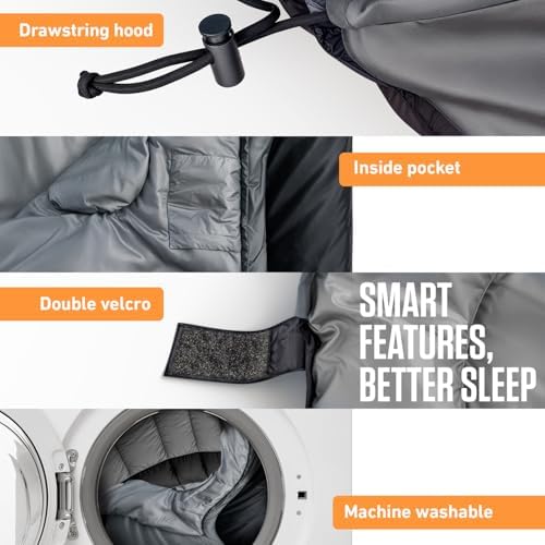 VENTURE 4TH Backpacking Sleeping Bag for Camping - Single, XXL & Double