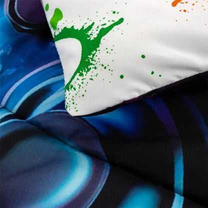 NTBED Game Console Comforter Set for Boys Girls Kids Space Universe Gaming Lightweight Microfiber Gamer Bedding Sets (Multi, Twin 5Pcs)
