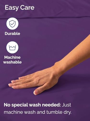 CGK Linens Extra Deep Split King Fitted Sheet - Fitted Sheet Only - Purple