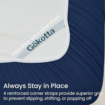 GOKOTTA 4 Piece Cal King Sheet Set - Soft, Breathable & Cozy - Navy Blue