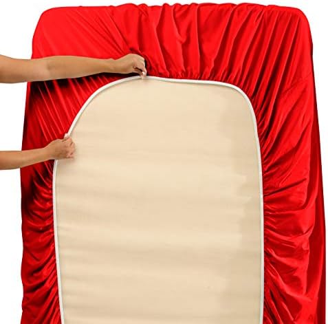 Nestl King Sheet Set - Bed Sheets - Red - 4-Piece Deep Pocket