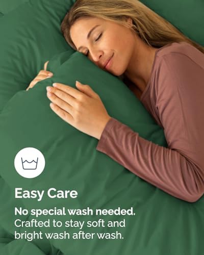Queen Pillow Cases Set of 10 - Ultra Soft Pillowcase Covers - Emerald Green