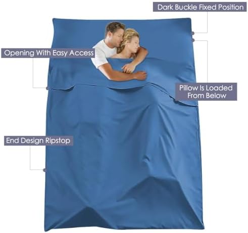 Sleeping Bag Liner, Camping Travel Home Bed Sheet Compact Sacks