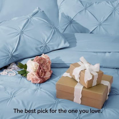 BEDELITE Queen Comforter Set Cornflower Blue,Lightweight & Soft Comforter