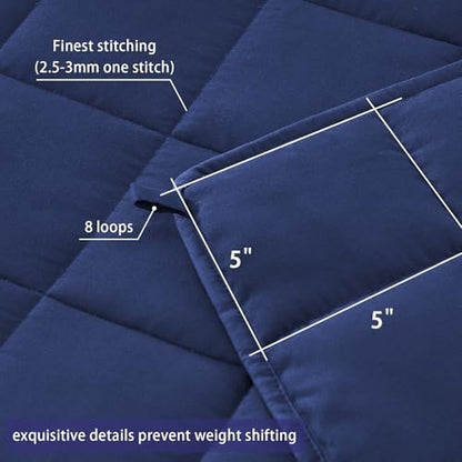 yescool Weighted Blanket for Adults 12lbs Queen Size, 60" x 80", Blue