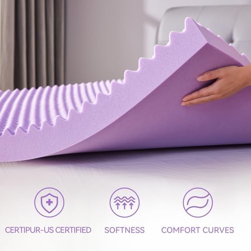 SINWEEK 3 Inch Egg Crate Memory Foam Mattress Topper Twin Size, Soft Mattress Pad for Back Pain Relief, Bed Topper, CertiPUR-US Certified