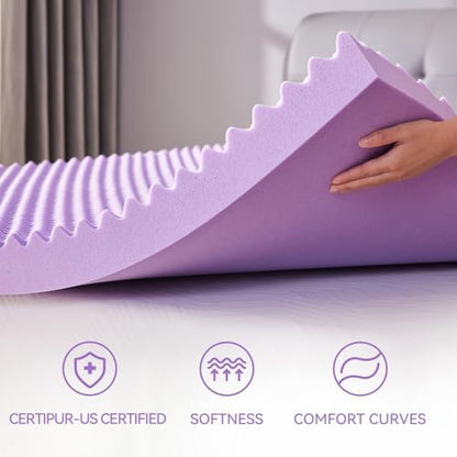 SINWEEK 3 Inch Egg Crate Memory Foam Mattress Topper Twin Size, Soft Mattress Pad for Back Pain Relief, Bed Topper, CertiPUR-US Certified