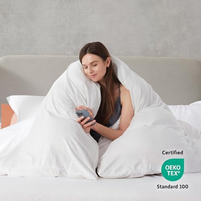 Hearth & Harbor Prewashed California King Duvet Cover Set, White