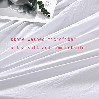 Masaca White Twin Comforter with Ruffles,Shabby Boho Chic Ruffle Comforter Set Farmhouse Twin Bedding Sets,3pcs Vintage Aesthetic Kids Bedding Sets for Girls