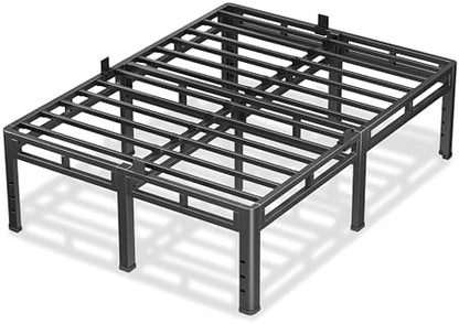 NKZ Full Size Metal Platform Bed Frame, 24 Inch Dual-Layer Heavy Duty Base