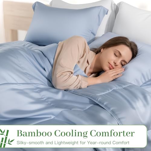 NEXHOME PRO 100% Viscose from Bamboo Comforter King Size - Ultra-Soft, Breathable, Lightweight All-Season & Summer Duvet Insert, Natural Temperature Regulating for Cooling Sleep