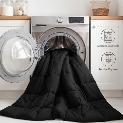 CozyLux Twin Comforter Set, 5-Piece Bed in a Bag, Black