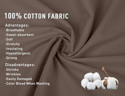 Sunflower Queen Pillowcases Set of 2, 100% Cotton Pillow Cases, Mocha Taupe