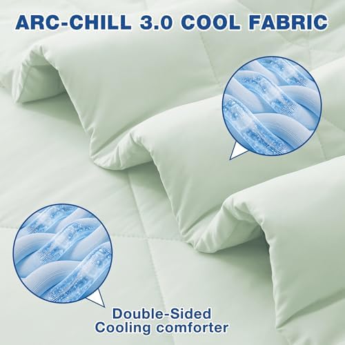 Viviland Cooling Blanket King Size Mint Green 106 x 90 inches