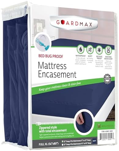 Guardmax Full XL Mattress Protector Zippered, Bed Bug Mattress Cover