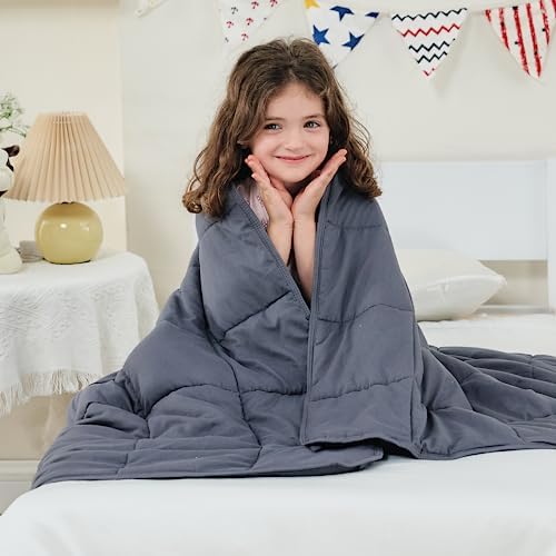 yescool Weighted Throw Blanket 3lbs, 36" x 48", Grey