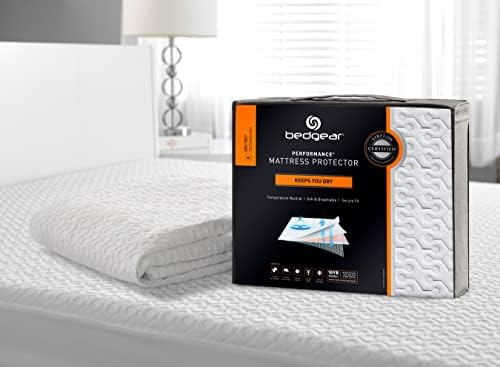 Bedgear Dri-Tec Waterproof Mattress Protector– Cooling Moisture-Wicking Mattress Cover | Breathable Noiseless Mattress Pad with Deep Pocket Fit up to 18" | Adjustable Base & Machine Washable - Twin